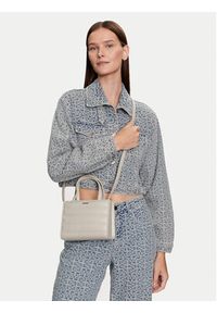 Calvin Klein Torebka Line Quilt Mini Tote K60K612116 Szary. Kolor: szary. Materiał: skórzane #4