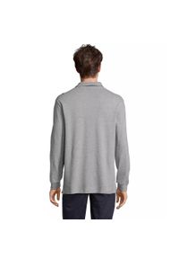 SOL'S - Koszulka polo z długim rękawem Sol's Pacific. Typ kołnierza: polo. Kolor: szary. Długość rękawa: długi rękaw. Długość: długie #2