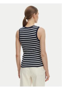 TOMMY HILFIGER - Tommy Hilfiger Top WW0WW47806 Granatowy Slim Fit. Kolor: niebieski. Materiał: bawełna #5