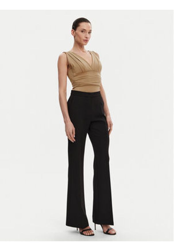 ACCESS FASHION Body 53-2223-391 Beżowy Slim Fit. Kolor: beżowy. Materiał: syntetyk