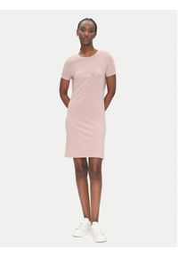 EA7 Emporio Armani Sukienka codzienna 7W000478 AF12500 U4079 Różowy Regular Fit. Okazja: na co dzień. Kolor: różowy. Materiał: bawełna. Typ sukienki: proste. Styl: casual #3
