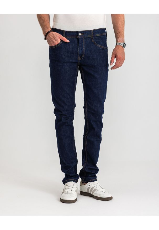 Męskie Spodnie Jeansowe Mustang Style Oregon Tapered Denim Blue 1017123 5000 901
