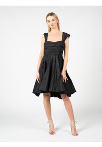 Pinko Sukienka "Virgilia" | 101938 A16A | Kobieta | Czarny. Kolor: czarny. Materiał: poliester. Typ sukienki: asymetryczne. Styl: wizytowy, elegancki. Długość: mini