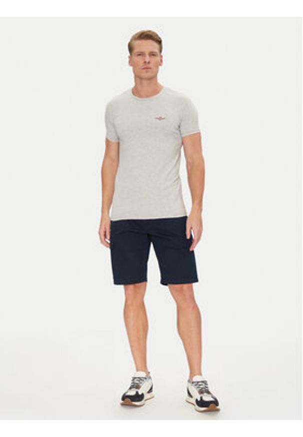 Aeronautica Militare T-Shirt AM1UTI003 Szary Regular Fit. Kolor: szary. Materiał: bawełna