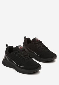 Born2be - Czarne Buty Sportowe Xilefia. Okazja: na co dzień. Nosek buta: okrągły. Kolor: czarny. Materiał: materiał. Szerokość cholewki: normalna #3