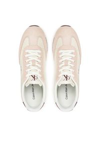 Calvin Klein Jeans Sneakersy Runner Laceup Mg Nylon Mix YW0YW01828 Écru. Materiał: materiał #3