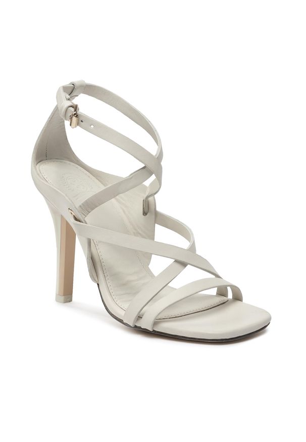 Sandały TOMMY HILFIGER - Elevated Th High Heel Snadal FW0FW06653 Ecru YBL. Kolor: biały. Materiał: skóra. Styl: klasyczny