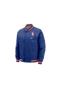 Nike - Kurtka męska nike nba n31 courtside jacket rush blue. Kolor: niebieski. Materiał: poliamid. Sport: bieganie