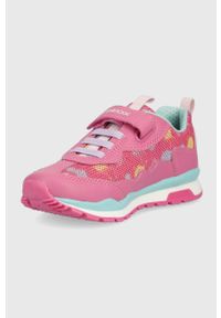 Geox buty dziecięce kolor różowy. Nosek buta: okrągły. Zapięcie: rzepy. Kolor: różowy #5