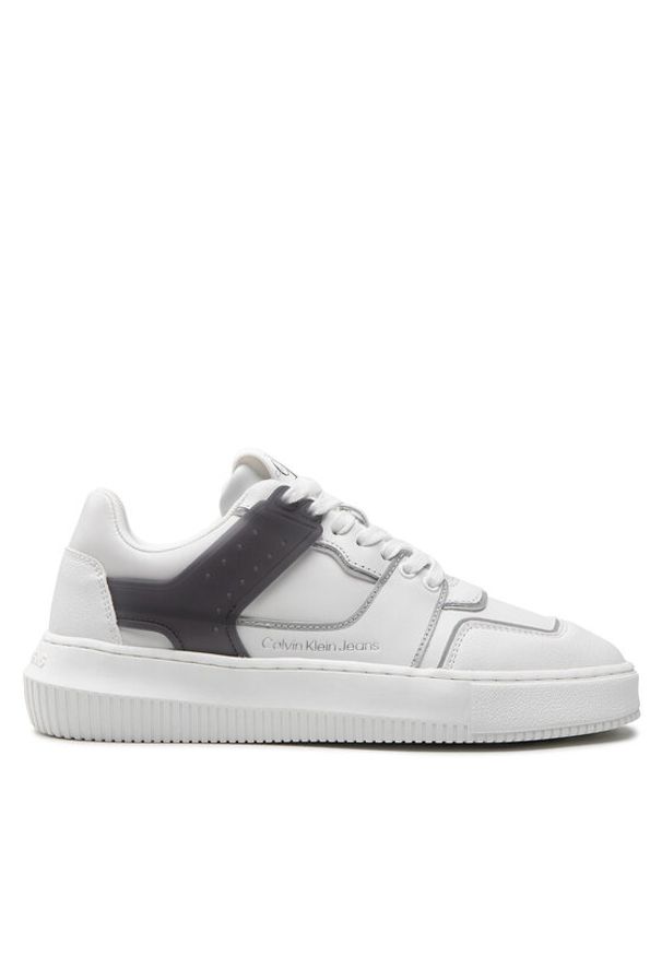 Calvin Klein Jeans Sneakersy Chunky Cupsole Laceup Low Tpu M YW0YW00812 Biały. Kolor: biały. Materiał: skóra