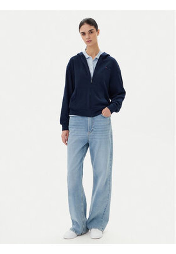 TOMMY HILFIGER - Tommy Hilfiger Bluza UW0UW05772 Granatowy Regular Fit. Kolor: niebieski. Materiał: bawełna