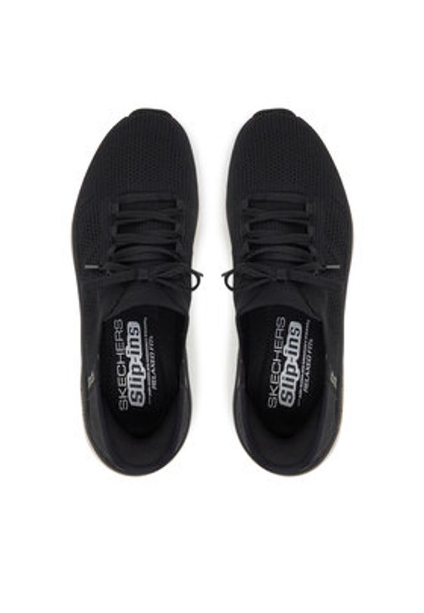 skechers - Skechers Sneakersy D'lux Walker 2.0 150105/BKTN Czarny. Kolor: czarny. Materiał: materiał