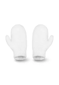 Rękawiczki damskie PaMaMi - Biały. Kolor: biały. Materiał: poliamid, akryl #2