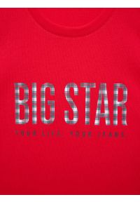 Big-Star - Koszulka męska z logo BIG STAR czerwona Melsar 603. Kolor: czerwony. Materiał: dzianina. Wzór: nadruk. Styl: klasyczny, wizytowy