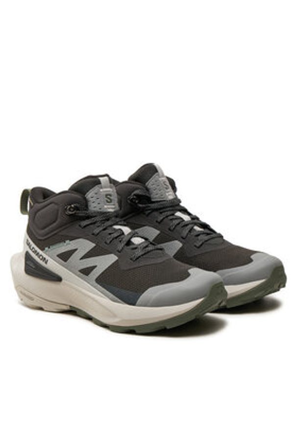 salomon - Salomon Trekkingi Elixir Activ Mid Gore-Tex L47457000 Szary. Kolor: szary. Materiał: materiał. Technologia: Gore-Tex. Sport: turystyka piesza