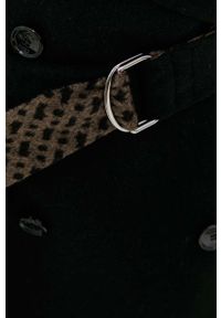 BOSS płaszcz wełniany kolor czarny przejściowy dwurzędowy. Okazja: na co dzień. Kolor: czarny. Materiał: wełna. Styl: casual, klasyczny #5