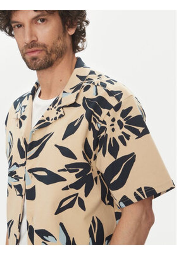 Only & Sons Koszula Piero 22034082 Beżowy Relaxed Fit. Kolor: beżowy. Materiał: syntetyk, bawełna