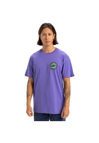 Quiksilver - Koszulka z krótkim rękawem dla Mężczyzn CIRCLE BACK Fioletowy. Kolor: fioletowy. Materiał: materiał, bawełna. Długość rękawa: krótki rękaw. Długość: krótkie