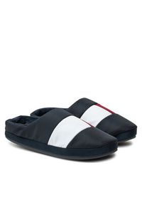 TOMMY HILFIGER - Tommy Hilfiger Kapcie Flag House Shoe FM0FM05228 Granatowy. Kolor: niebieski. Materiał: materiał