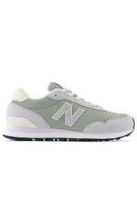 Buty damskie New Balance WL515MGG - zielone. Okazja: na co dzień. Kolor: zielony. Materiał: zamsz, guma, materiał, syntetyk. Szerokość cholewki: normalna #1