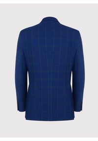 Pako Lorente - PAKO LORENTE – Granatowa casualowa marynarka męska w zieloną kratę. Okazja: na co dzień. Kolor: niebieski, wielokolorowy, zielony. Materiał: wełna, len. Sezon: lato. Styl: casual #2