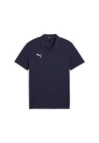 Polo Puma Teamgoal Casuals. Typ kołnierza: polo. Kolor: niebieski. Materiał: bawełna. Sport: piłka nożna #1