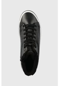 Calvin Klein trampki VULC HIGH TOP - EPI MONO WL damskie kolor czarny HW0HW01675. Nosek buta: okrągły. Zapięcie: sznurówki. Kolor: czarny #2