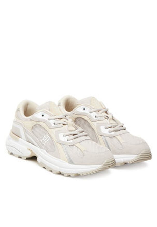TOMMY HILFIGER - Tommy Hilfiger Sneakersy Modern Rugged Runner FW0FW08692 Beżowy. Kolor: beżowy. Materiał: materiał