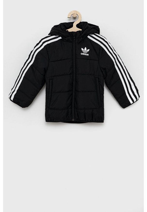 adidas Originals Kurtka dziecięca H34564 kolor czarny. Okazja: na co dzień. Kolor: czarny. Materiał: materiał. Styl: casual