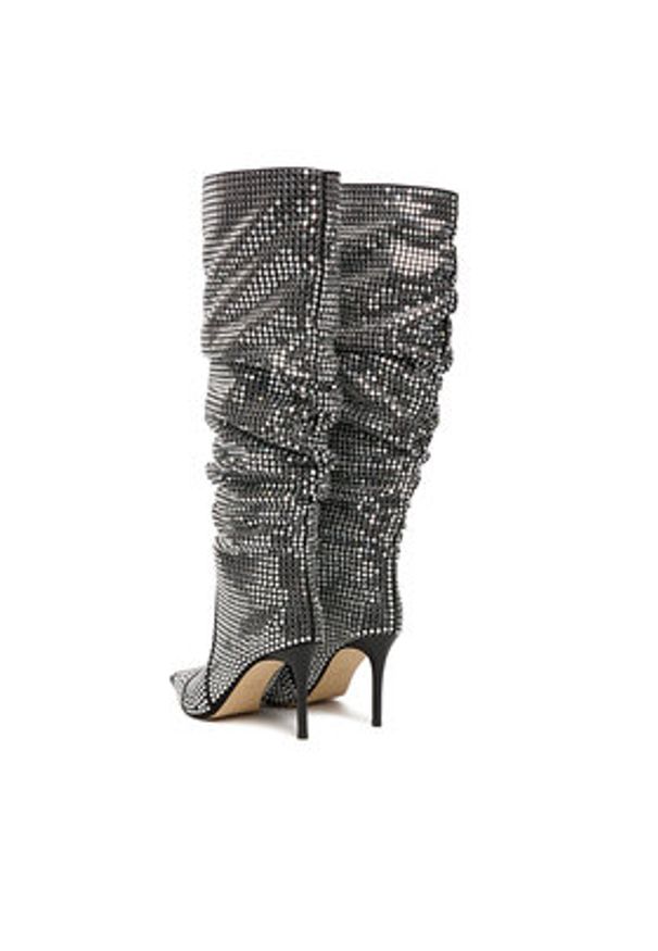 MICHAEL Michael Kors Kozaki Dawn Heeled Boot 40F5DWHB7S Srebrny. Kolor: srebrny. Materiał: materiał