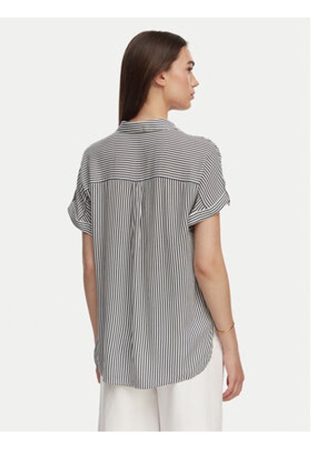Vero Moda Koszula Bumpy 10310139 Granatowy Regular Fit. Kolor: niebieski. Materiał: wiskoza