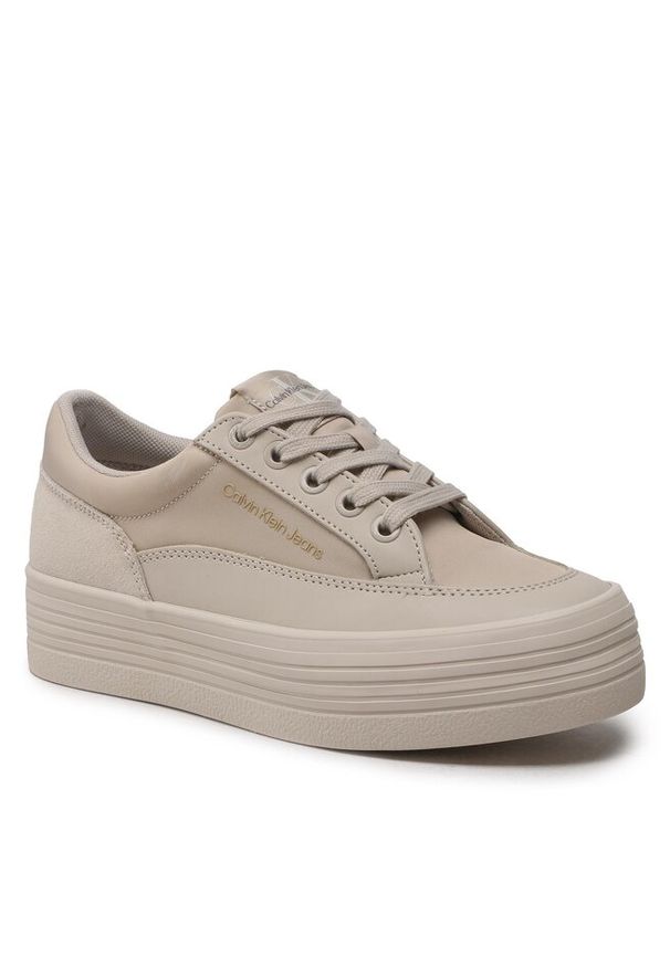 Sneakersy Calvin Klein Jeans. Kolor: beżowy