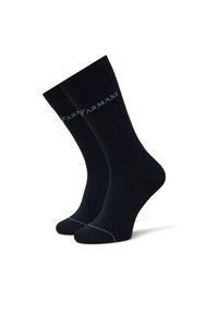 Emporio Armani Skarpety długie EM000554 AF12276 MB154 Granatowy. Kolor: niebieski. Materiał: bawełna, materiał #4