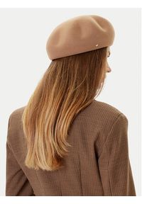 Weekend Max Mara Beret Pitti 2525576014 Brązowy. Kolor: brązowy. Materiał: wełna, materiał