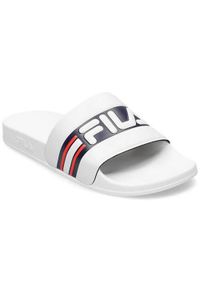 Klapki męskie Fila Oceano Slipper. Zapięcie: bez zapięcia. Kolor: biały. Materiał: syntetyk, materiał. Sport: turystyka piesza