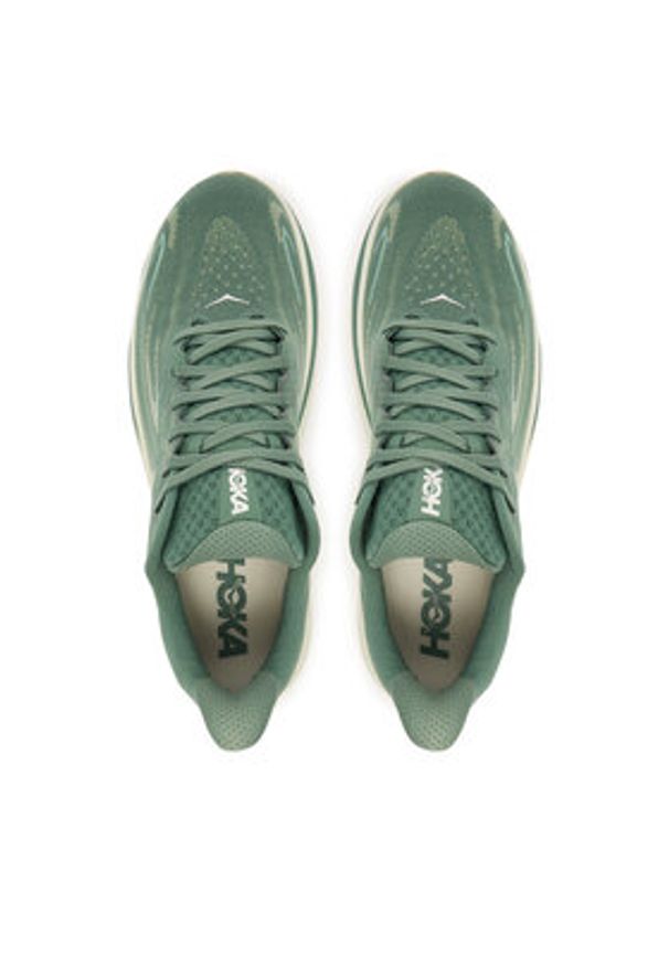 HOKA - Hoka Buty do biegania Clifton 10 1162030 Khaki. Kolor: brązowy. Materiał: materiał