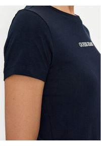 Guess Jeans T-Shirt W4YI01 J1314 Granatowy Slim Fit. Kolor: niebieski. Materiał: bawełna