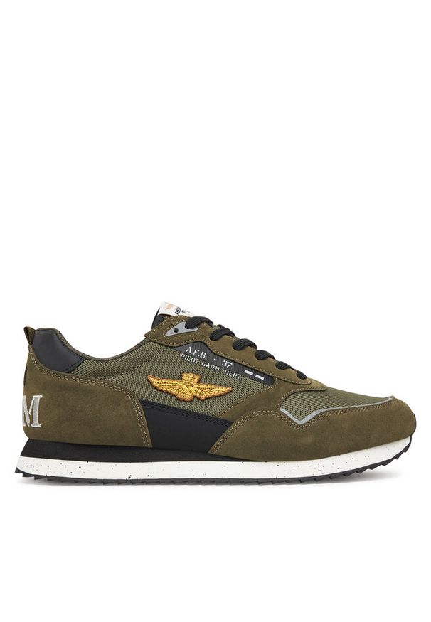 Sneakersy Aeronautica Militare. Kolor: zielony