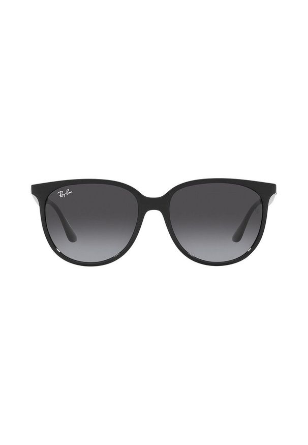 Ray-Ban okulary przeciwsłoneczne damskie kolor czarny. Kształt: okrągłe. Kolor: czarny