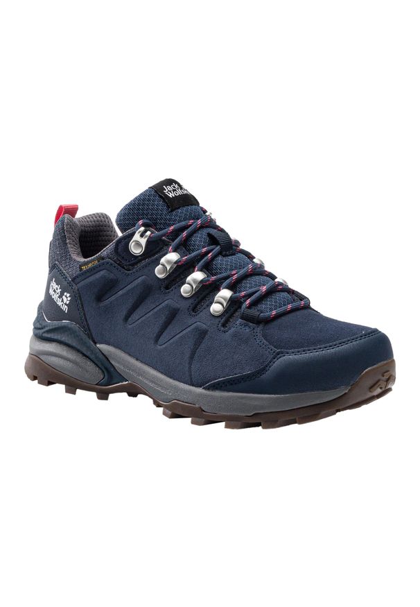 Buty trekkingowe damskie Jack Wolfskin Refugio Texapore Low. Kolor: czarny, szary, wielokolorowy. Styl: sportowy. Sport: turystyka piesza