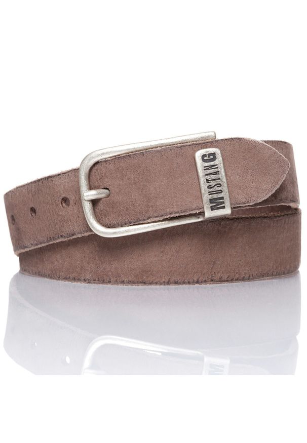 Mustang - MUSTANG PASEK SKÓRZANY MUS-M5002 0681 35mm Ledergürtel (RO2831). Materiał: skóra. Wzór: paski. Styl: klasyczny