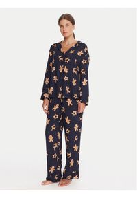 Hunkemöller Piżama Gingerbread 302783 Beżowy Regular Fit. Kolor: beżowy. Materiał: wiskoza