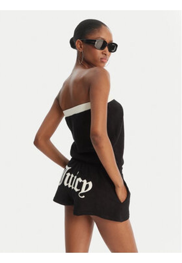 Juicy Couture Kombinezon Applique Terry JCWFP126316 Czarny Regular Fit. Kolor: czarny. Materiał: bawełna