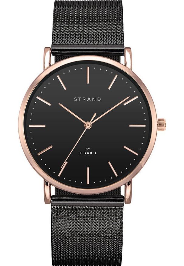 Zegarek Strand Zegarek męski Strand S702GXVBMB czarny. Kolor: czarny