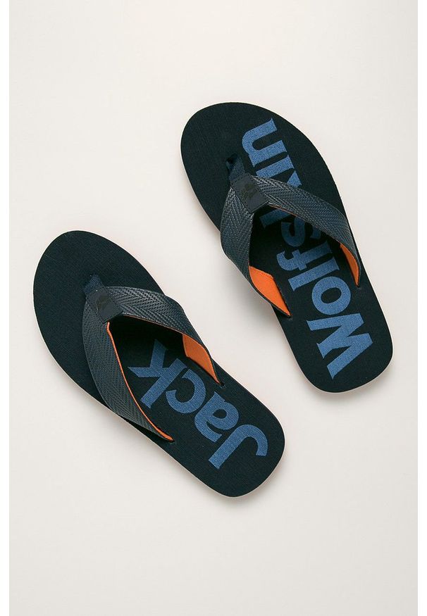 Jack Wolfskin - Japonki. Kolor: niebieski. Obcas: na obcasie. Wysokość obcasa: niski