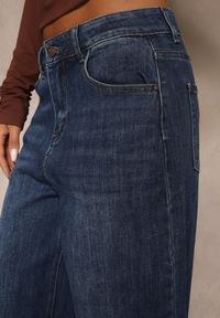 Renee - Niebieskie Jeansy High Waist Barrel Fit Salisette. Okazja: na co dzień. Stan: podwyższony. Kolor: niebieski. Styl: casual