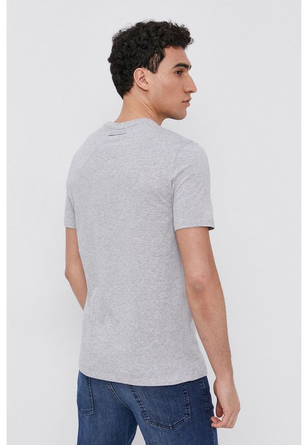 Armani Exchange - T-shirt bawełniany. Kolor: szary. Materiał: bawełna. Wzór: nadruk