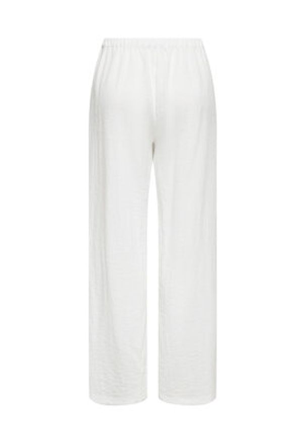 only - ONLY Spodnie materiałowe Lita 15370273 Biały Relaxed Fit. Kolor: biały. Materiał: wiskoza