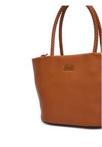 TOMMY HILFIGER - Tommy Hilfiger Torebka Th Marina Bucket Leather AW0AW18739 Brązowy. Kolor: brązowy. Materiał: skórzane #3