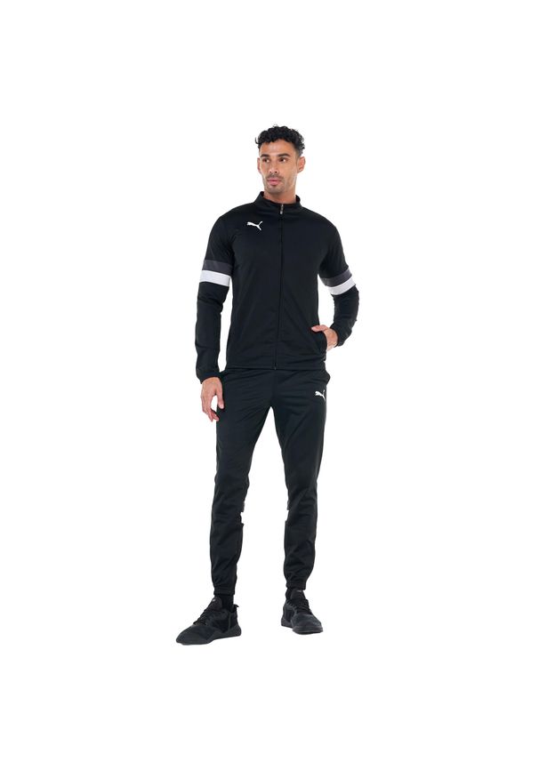 Puma - Dres Męski Team Rise. Kolor: czarny. Materiał: dresówka